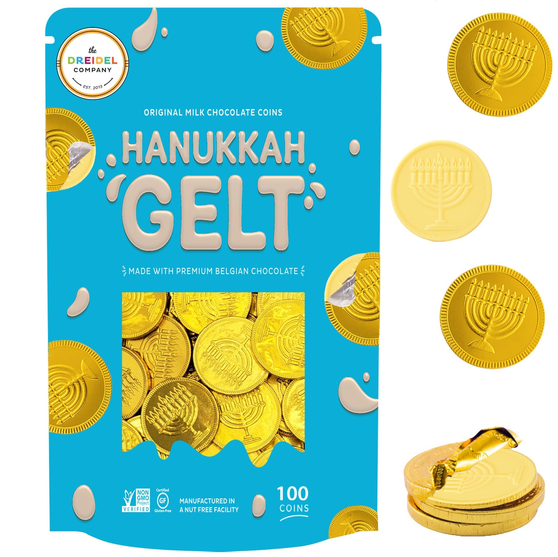 Amazon.com : The Dreidel Company White Milk Chocolate Coins, 200